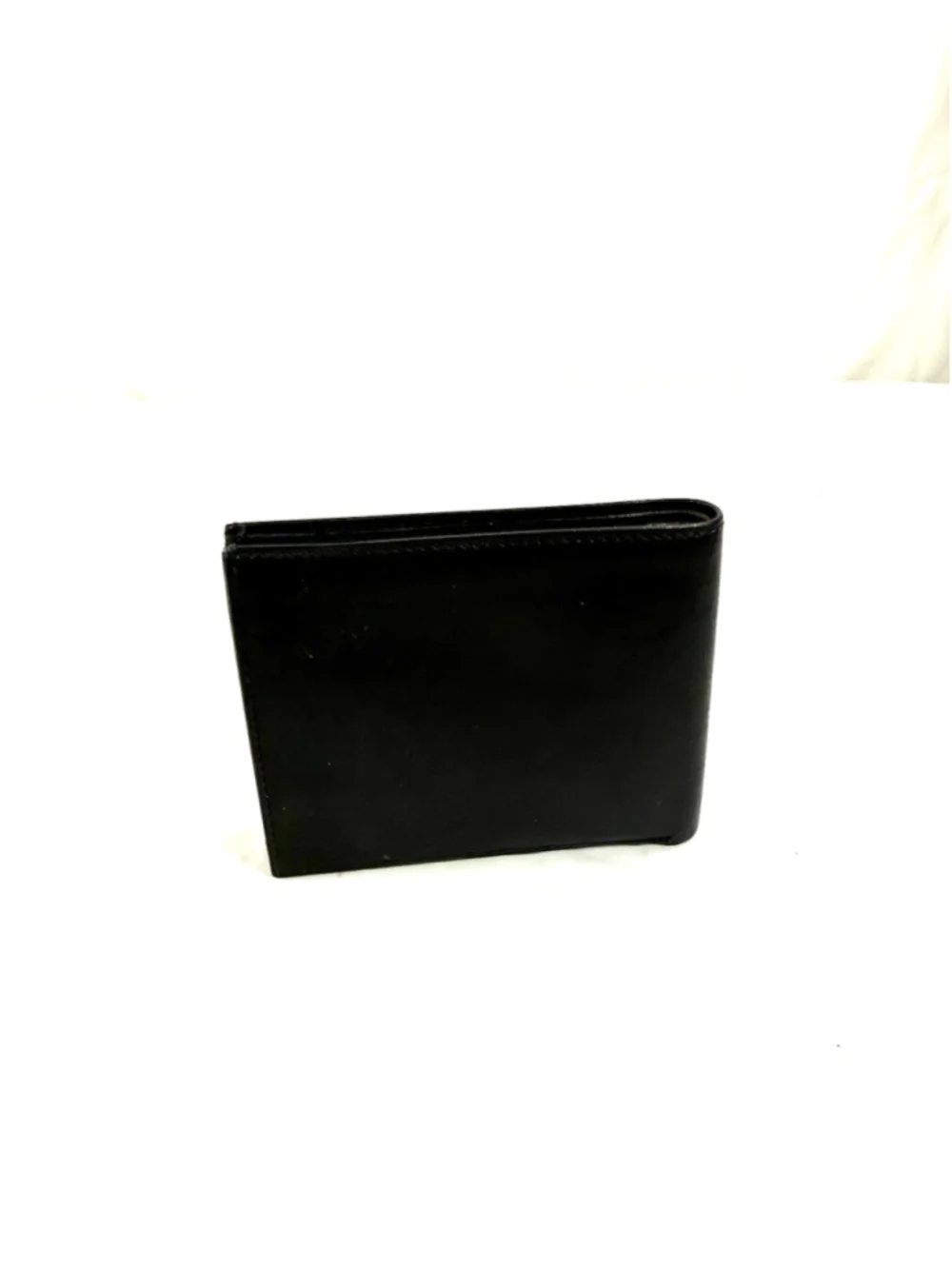 Hand Crafted Genuine Leather Wallet Men Black Trifold Credit Cards ID Cash India